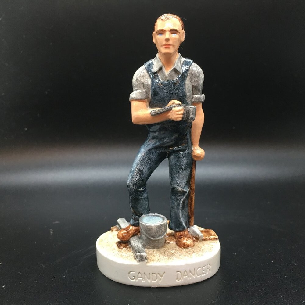 Sebastian Miniature Gandy Dancer Figurine Railroad Worker Mass. USA 1982